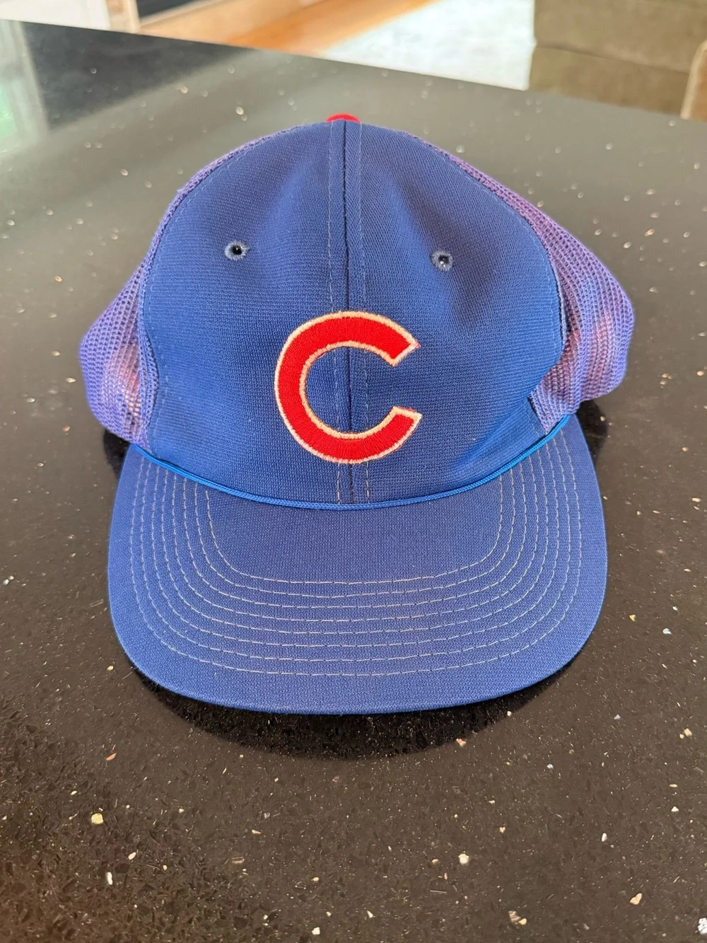Vintage Blue Chicago Cubs MLB Trucker Hat with Red 'C' Logo
